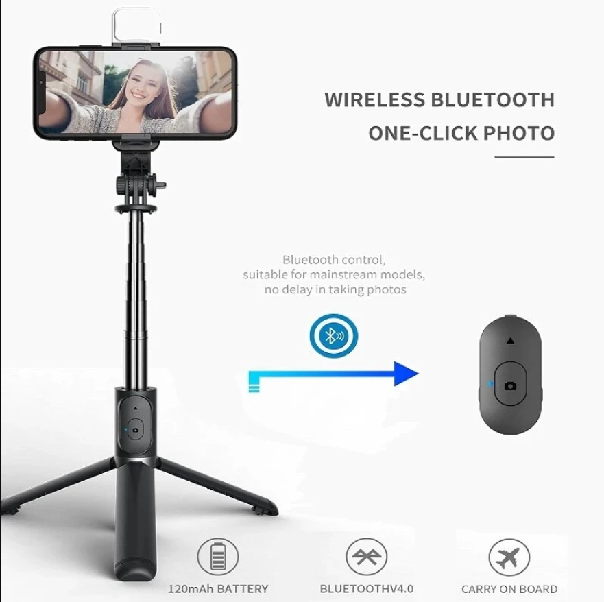 Photography Basics - Phone Selfie Stick Tripod Bluetooth Remote