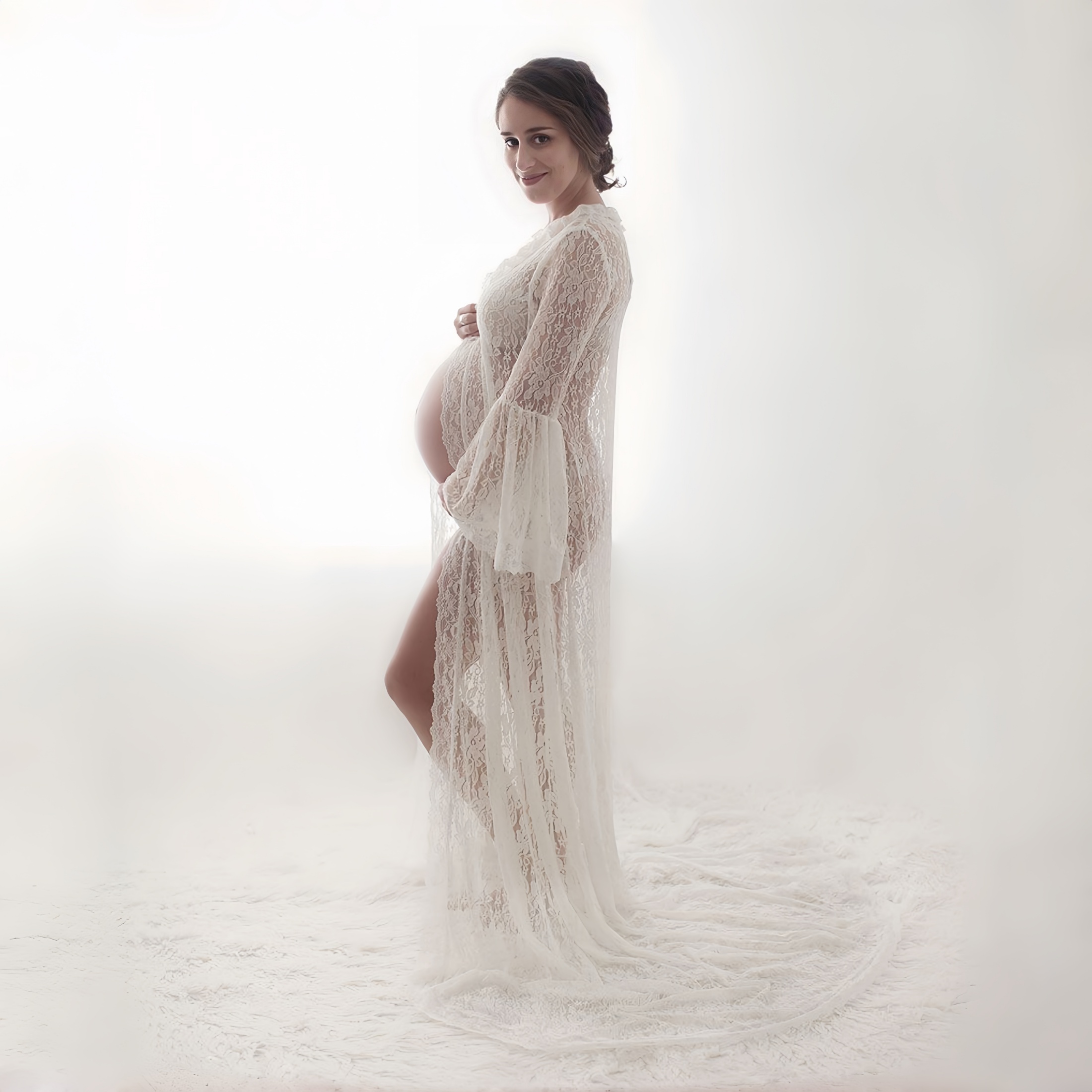 White Lace Maternity Photograp - đánh giá và giá Photography Club