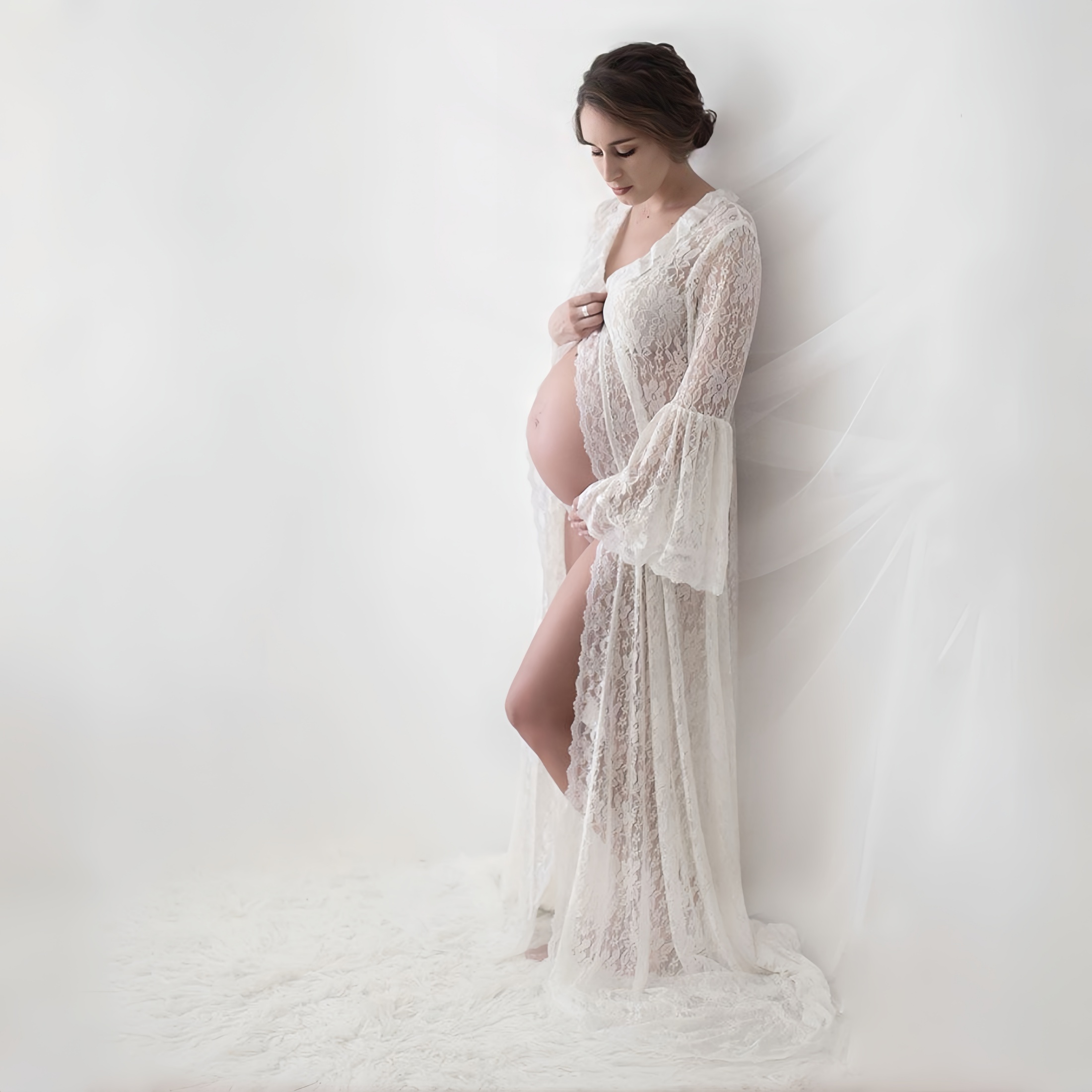 White Lace Maternity Photograp - đánh giá và giá Photography Club