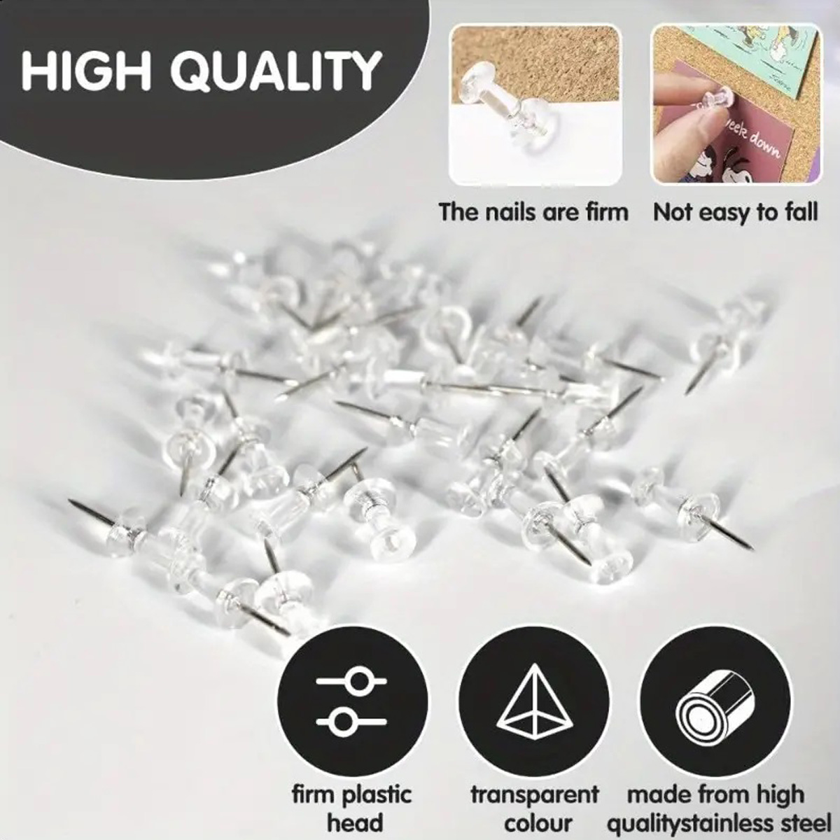 100/200/500/1000pcs Push Pins  - đánh giá và giá Photography Design